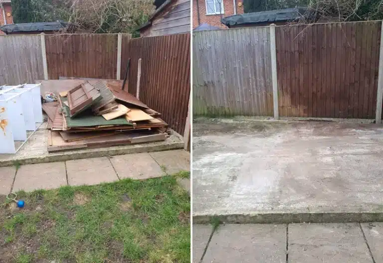 Rubbish Collection in Greenwich 6 Garden shed area before and after rubbish clearance
